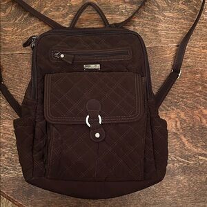 Vera Bradley Quilted Chocolate Brown Backpack